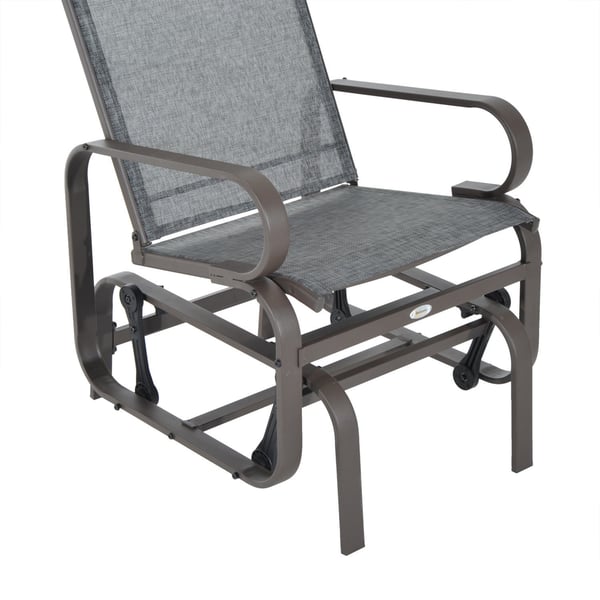 Udendørs gyngestol, 60x73x105 cm, brungrå