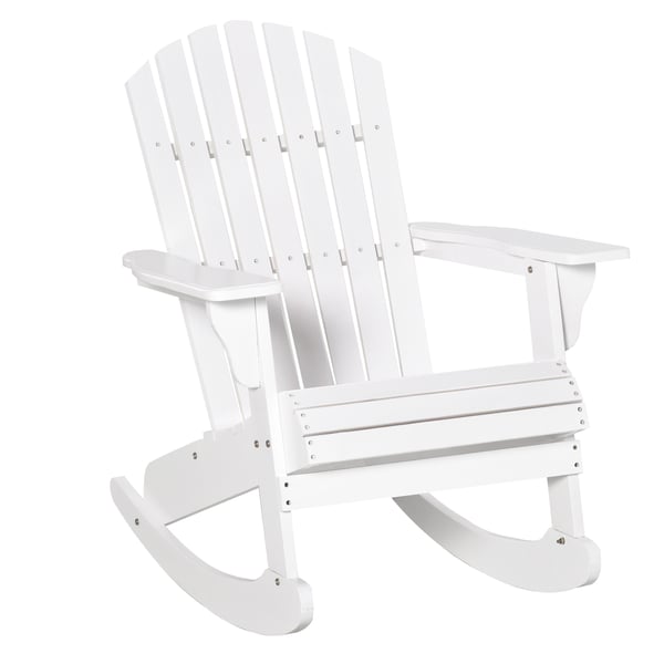 Adirondack gyngestol, 77x94x97 cm, hvid