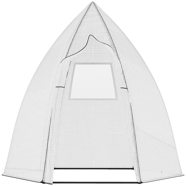 Drivhus, 160x140x180 cm, Hvid