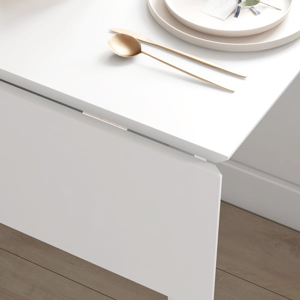 Fällbart matbord, 110x86x75 cm, vitt