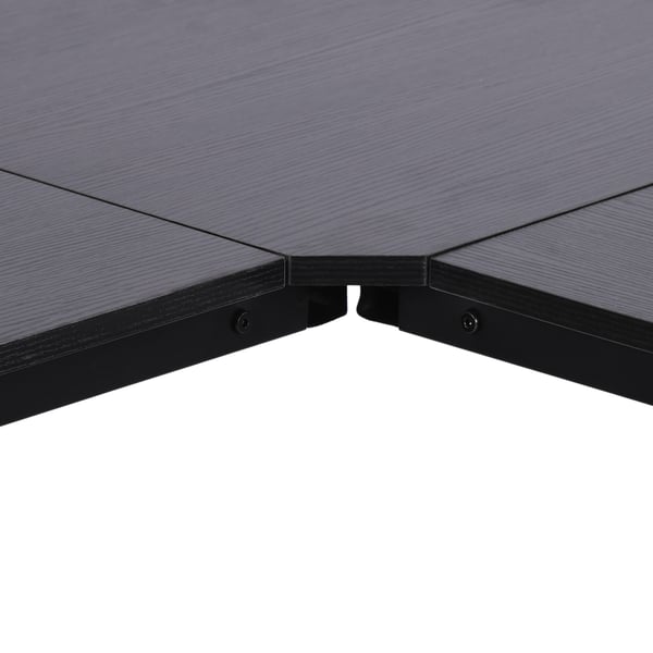 Hjørneskrivebord, 150x150x76 cm, Sort