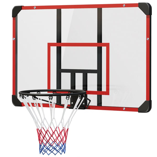 Basketballkurv, 113x61x73 cm, Rød
