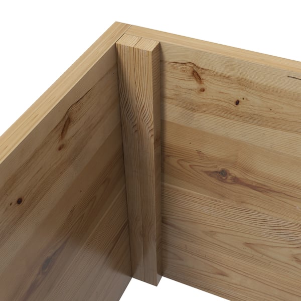 Korotettu kasvimaa, 160x55x183 cm, luonnollinen puu