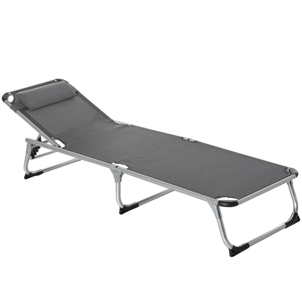 Solstol, 170x60x76 cm, Grå