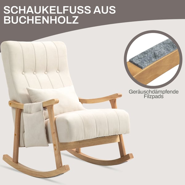 Gyngestol, 65x90x98 cm, Beige