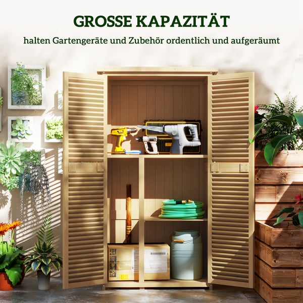 Haveskab, 87x46,5x160 cm, Gul