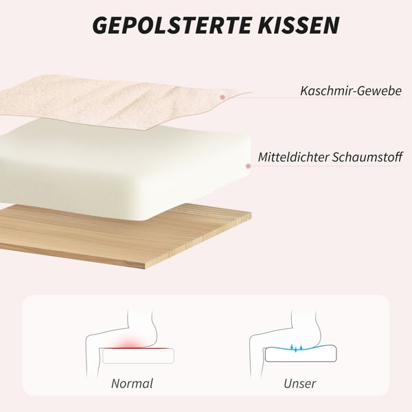 Kontorsstol, 58x67x91-99 cm, Krämfärgad