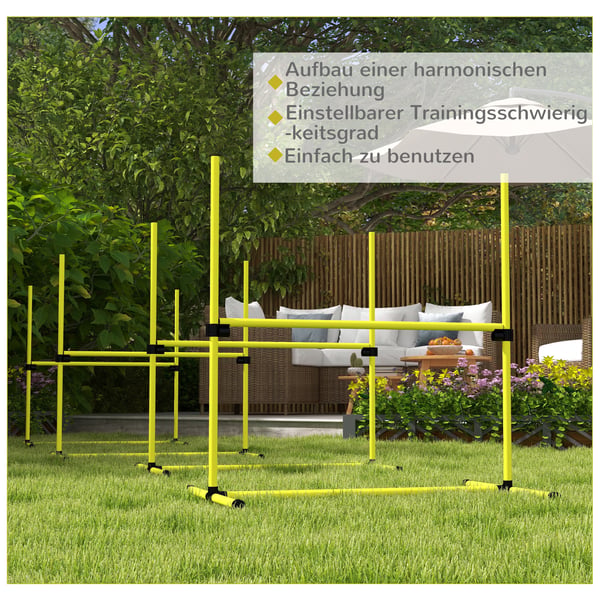 Hund Agility Forhindringssæt, 99x65x94 cm, Gul