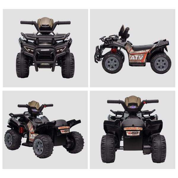 Elektrisk Ride-On ATV, 70x42x45 cm, Sort