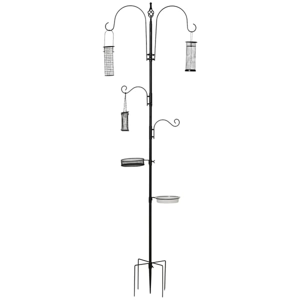 Fuglefodringsstation, 54,5x54,5x208 cm, Sort
