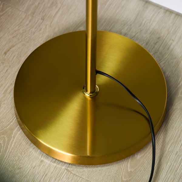Gulvlampe, 27x169 cm, Guld Hvid