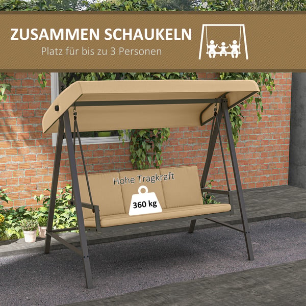 Havesving, 200x125x175 cm, Beige