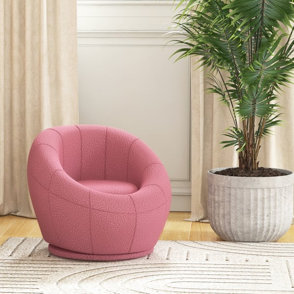 Drejestol til lounge, 60x56x48 cm, Lyserød