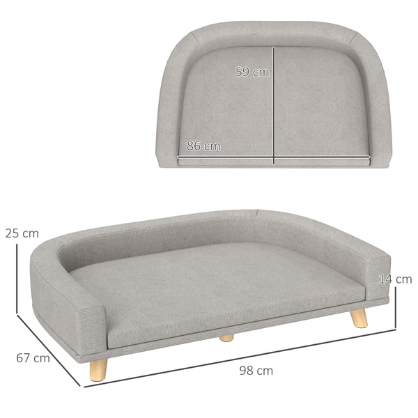Lemmikkisohva, 98x67x25 cm, Harmaa