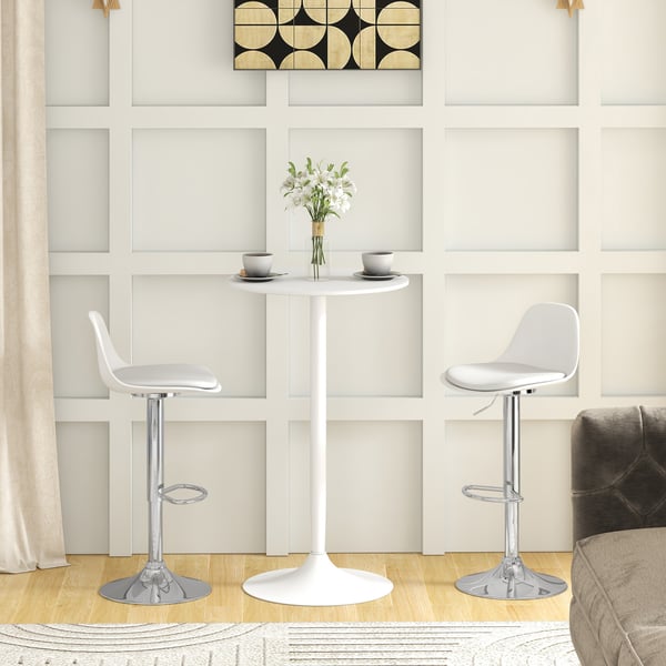 Barstolssæt, 40x42x82-104 cm, Hvid