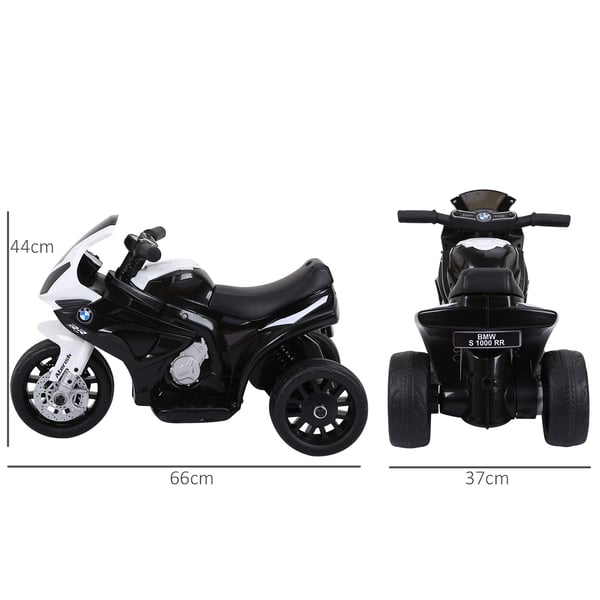 Elektrisk Børnemotorcykel, 66x37x44 cm, Sort