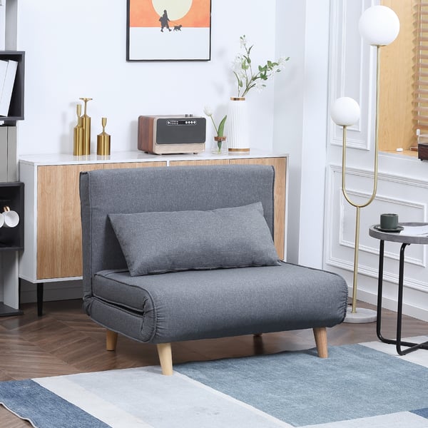 Bäddsoffa, 95x95x80 cm, Grå