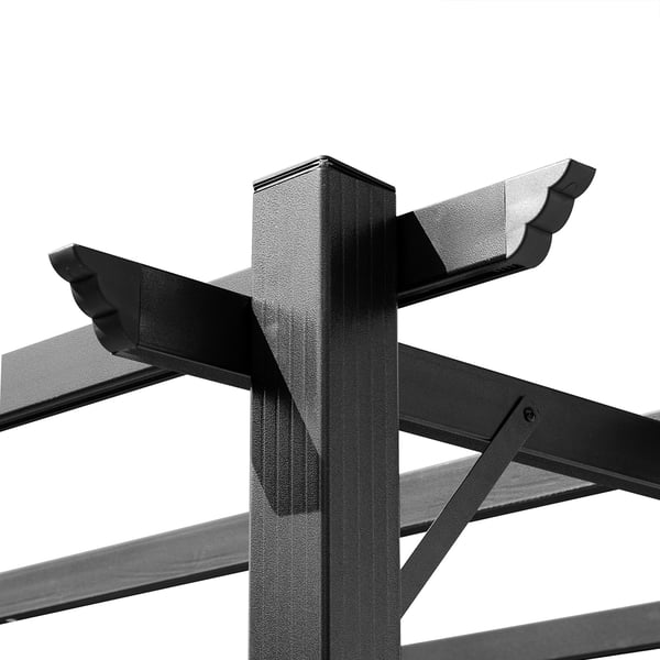 Pergola, 300x400x223 cm, Harmaa, Ruskea