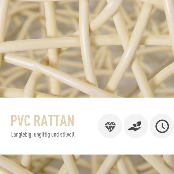 Katteseng, Rattan, 56x35 cm, Beige