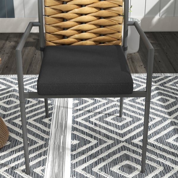 Havesæt med stole, 57x58x87 cm, sort