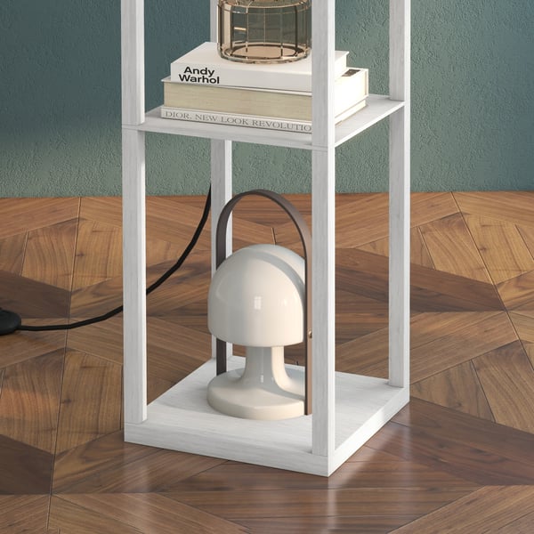 Gulvlampe, 26x26x160 cm, Hvid