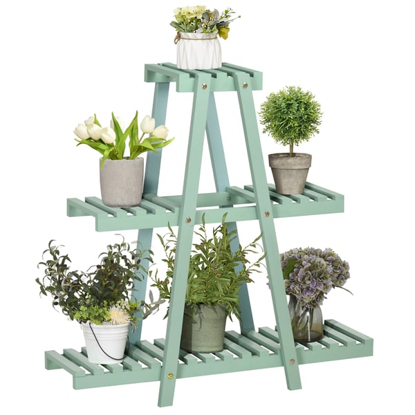 Planteopsats, 76x26x76 cm, Grøn, Træ