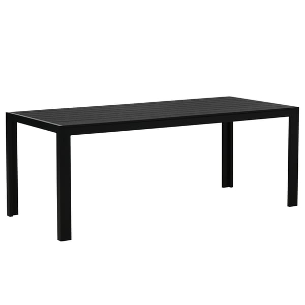 Trädgårdsbord, 190x84,5x72 cm, Svart