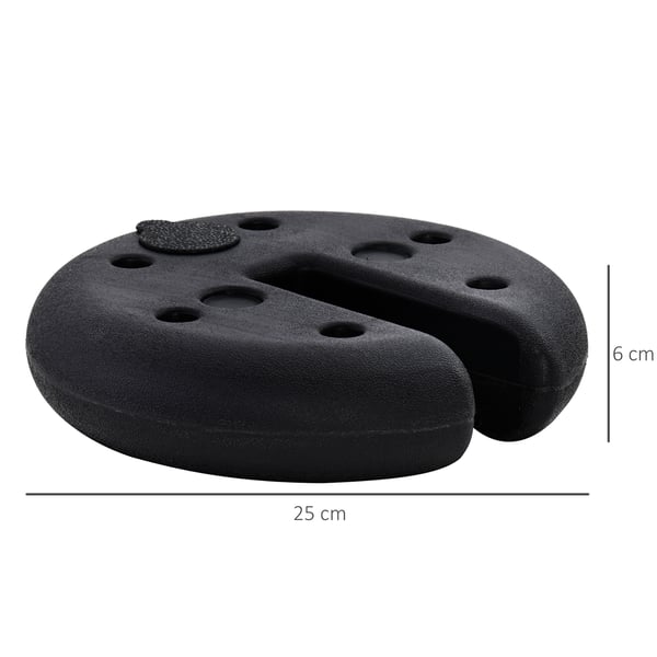 Juhlatarvikkeen paino, HDPE, Ø25x6 cm, Musta