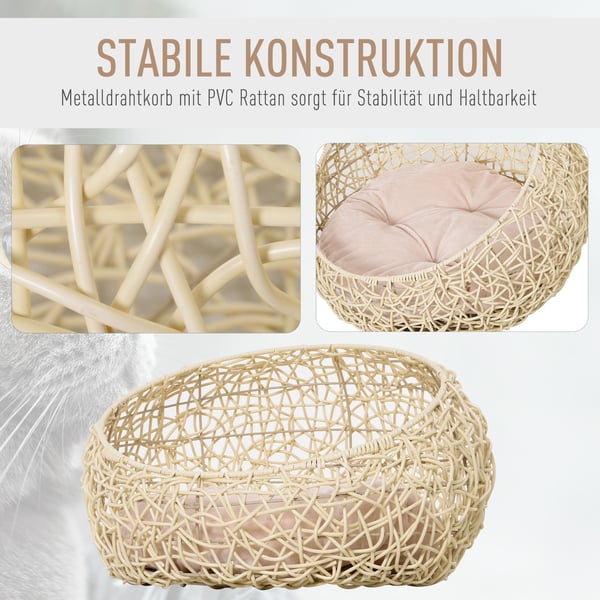Katteseng, Rattan, 56x35 cm, Beige