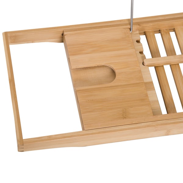 Kylpyammeen tarjotin, bambu, 70-105x21,8x5 cm, luonnonpuu