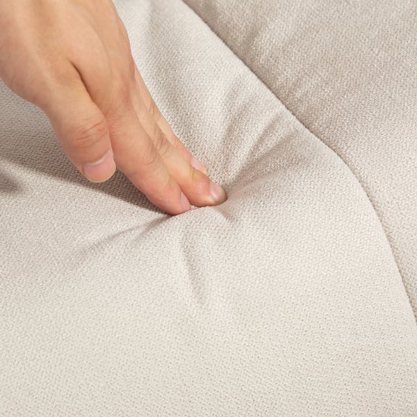 Massagestol med skammel og opbevaring, 80x86x99 cm, creme