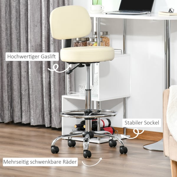 Barstol, 56x57x104-127 cm, Beige