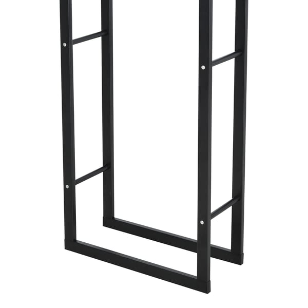 Brændestativ, 40x25x150 cm, Sort