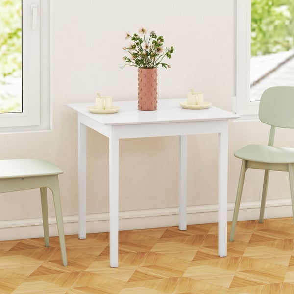 Spisebord, 75x75x76 cm, Hvid