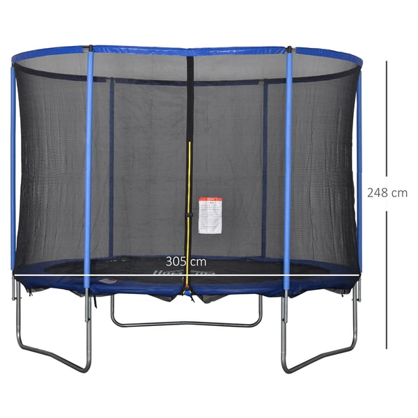 Trampolin, 305x248 cm, Blå Sort