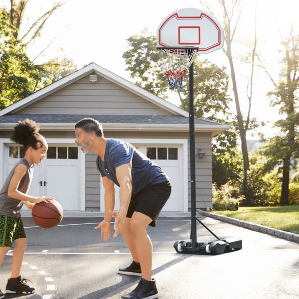 Basketballkurv, 74x45x13 cm, Sort
