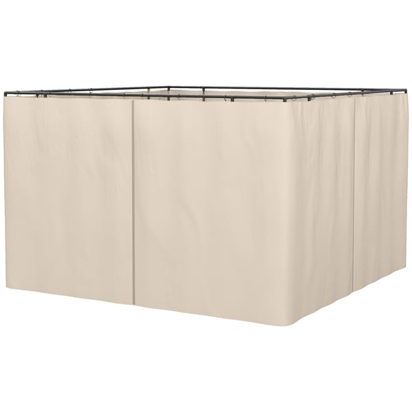 Gazebo-sivupaneelit, 302x205 cm, beige