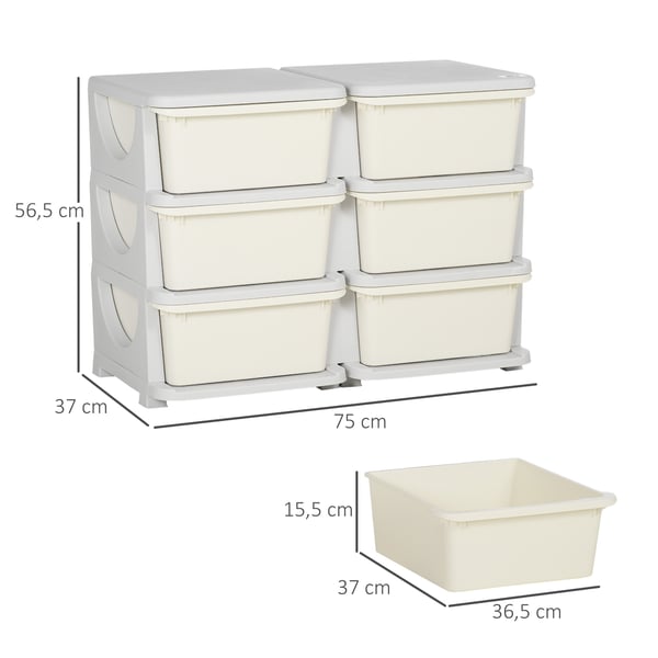 Opbevaringskasse, 275x37x56,5 cm, Creme