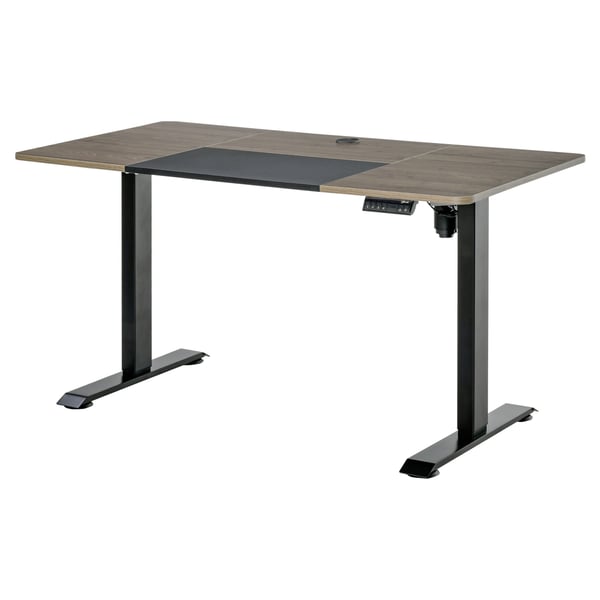 Elektrisk skrivebordsstel, højdejusterbart, 140x70x72-116 cm, natur sort