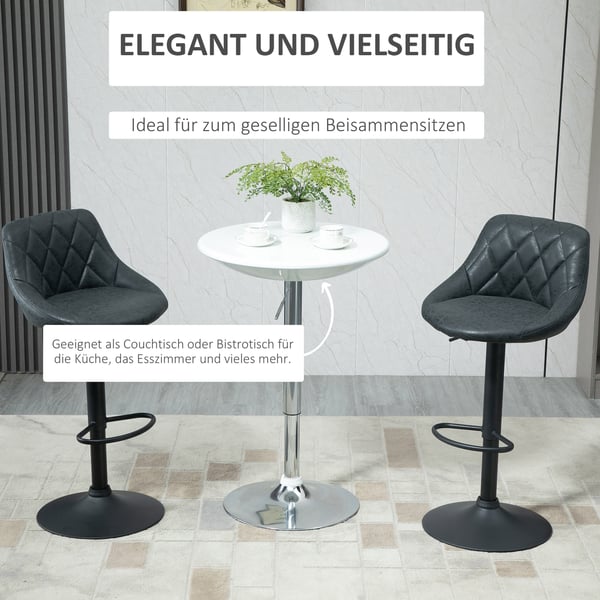 Bordbar, 61x76-97 cm, Hvid