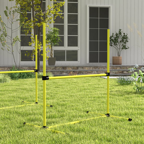 Hund Agility Forhindringssæt, 99x65x94 cm, Gul