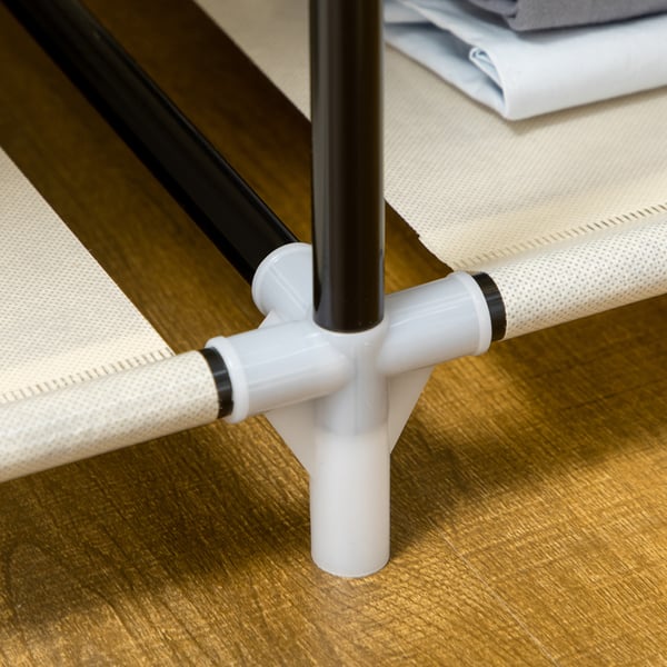 Stofskab, 103x43x162,5 cm, Creme
