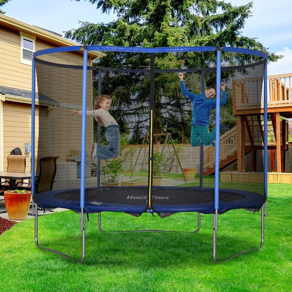 Trampolin, 305x248 cm, Blå Sort