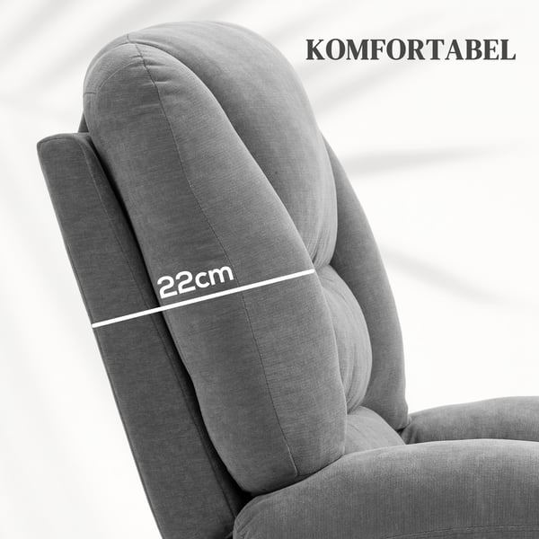 Lænestol, 97x90x102 cm, Mørkegrå