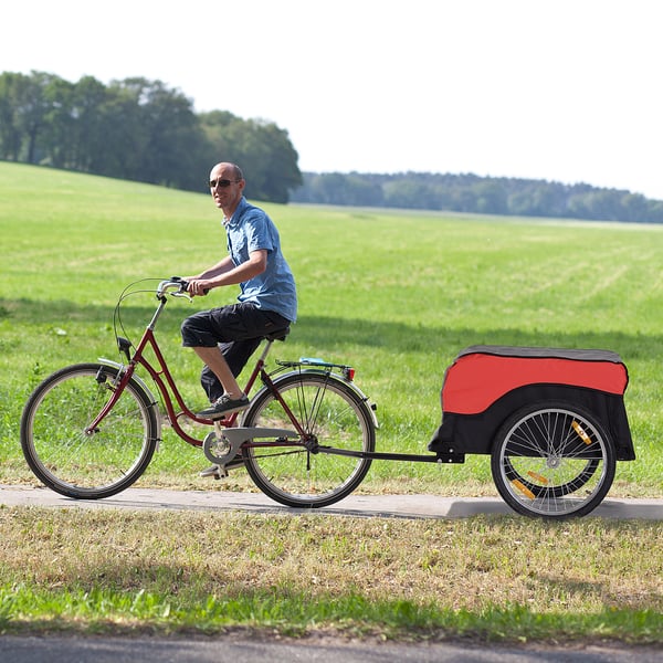 Cykel Lastvagn, 130x77x65 cm, Röd-Svart