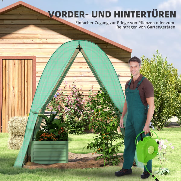 Drivhus, 180x180x200 cm, Grøn