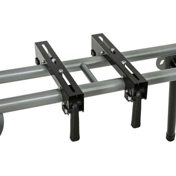 Kap- och geringssågbord, 73x96x123,5-245 cm, Svart-Silver
