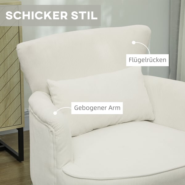 Lænestol, 69x69,5x78 cm, Creme