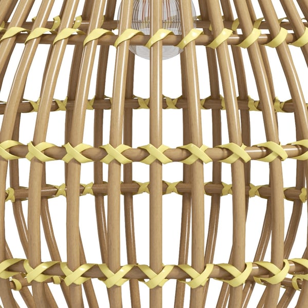 Solcellelampe, Trommedesign, 31x32 cm, Gul