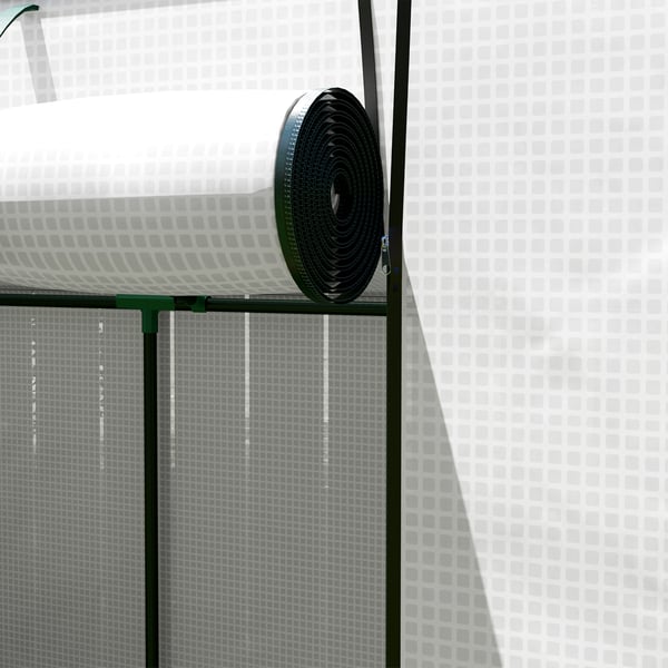 Drivhus, 200x76x170 cm, Hvid